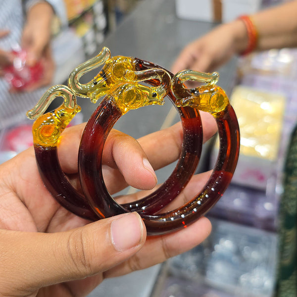 Elephant Crystal Glass Bangles