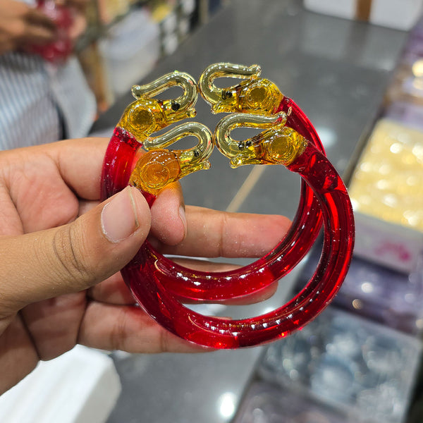 Elephant Crystal Glass Bangles