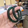 Plain Cut Crystal Glass Bangles