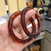 Plain Cut Crystal Glass Bangles