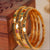 Miraya Black Stone Gold Plated Bangles