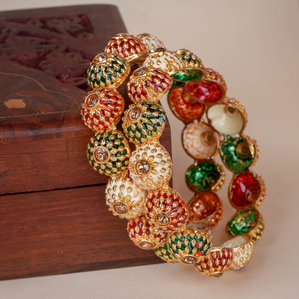 Rajkaya Meenakari Bangles