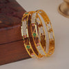 Alohaa Gold Plated CNC Bangles