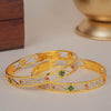Alohaa Gold Plated CNC Bangles