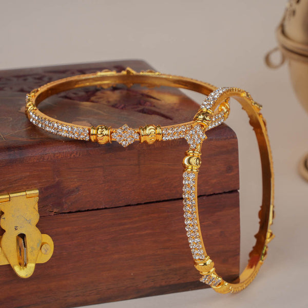 Diya Gold Plated Stone Bangles