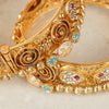 SheeshMahal Kundan Meena Copper Bangles