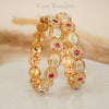Mehar Copper Pastel Meena Bangles
