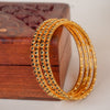 Zariya Black Stone Gold Plated Bangles