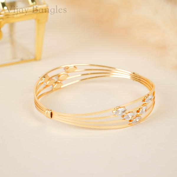 Siddhi Gold Plated AD Bangles