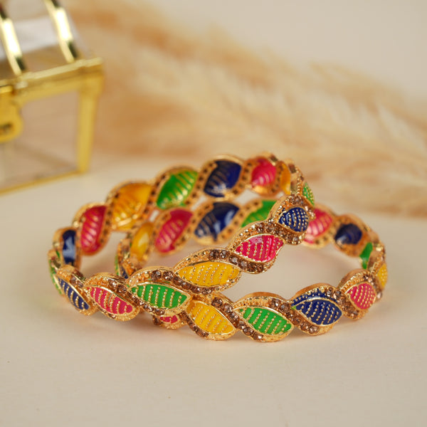 Gulabi Baag Meenakari Bangles