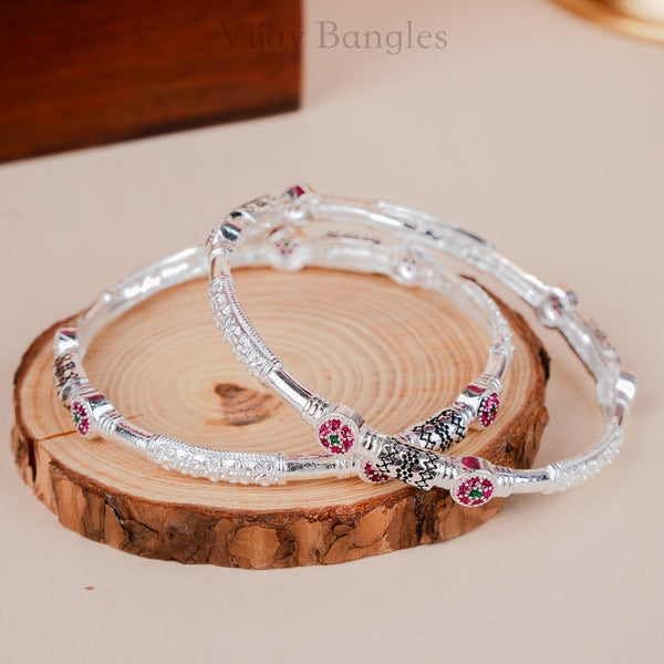 Saira Silver Plated Bangles