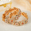 Gulbahar Kundan Copper Bangles