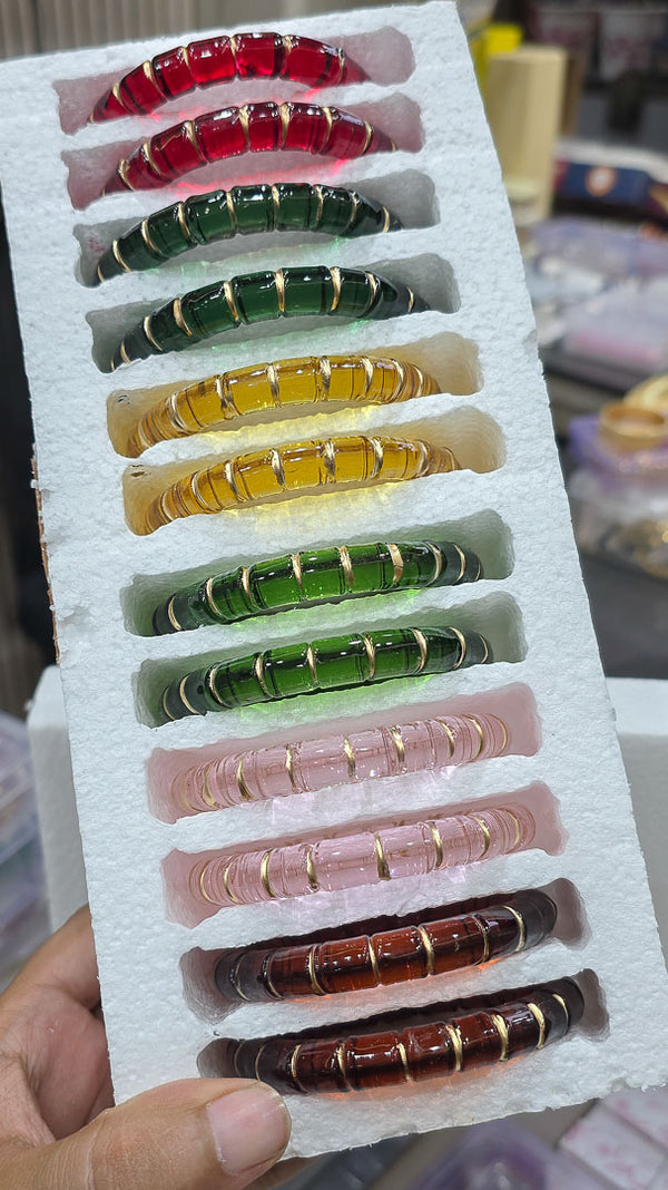 Ravya Crystal Glass Bangles