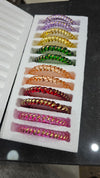 Spring Curved Crystal Glass Bangles
