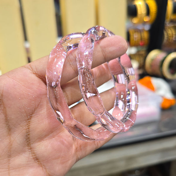 Aranya Curved Crystal Glass Bangles