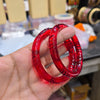 Plain Cut Crystal Glass Bangles