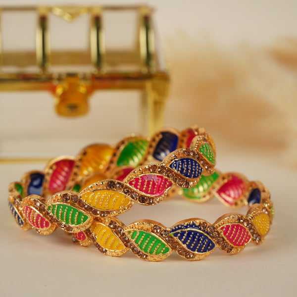 Gulabi Baag Meenakari Bangles