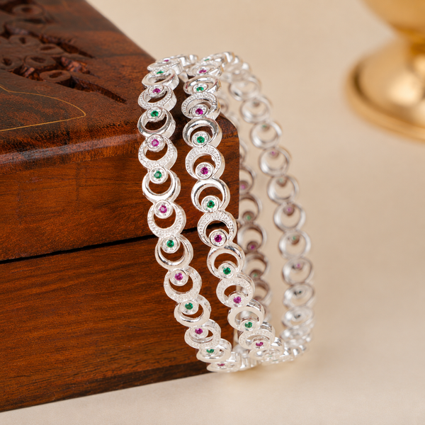 Tarini Silver Plated Bangles