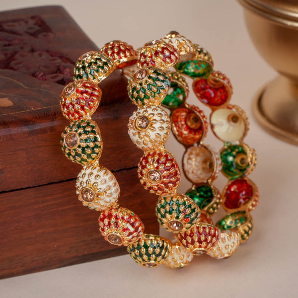 Rajkaya Meenakari Bangles