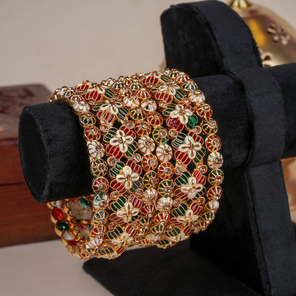 Nitya Morbagh Meenakari Bangle Set