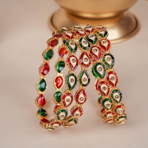 Resham Meenakari Bangles