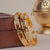 Alohaa Gold Plated CNC Bangles