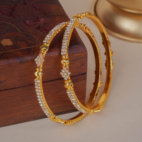 Diya Gold Plated Stone Bangles