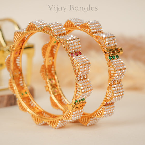Raj Darbar Copper Moti Bangles