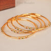 Golden Minimal Bangle set of 4 Bangles
