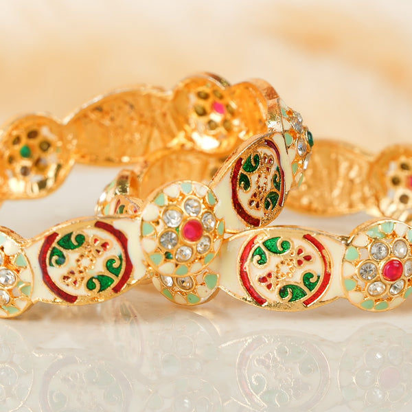 RangRiwaaz Meena Kundan Bangles