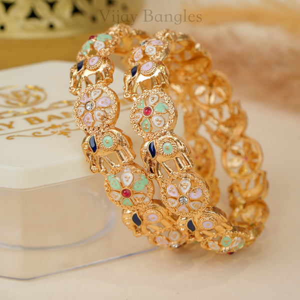 Gajmala Meena Bangles Kada