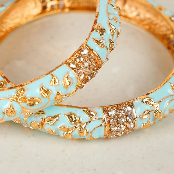 Pastel Blue Celeste Enamel Bangles