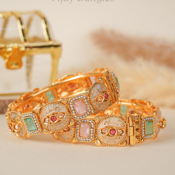 Pastel Noor Copper Bangles