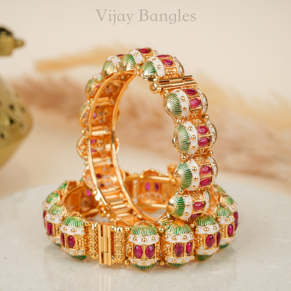 MEENA GAJRA COPPER POLKI BANGLE