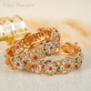 Gulbahar Kundan Copper Bangles