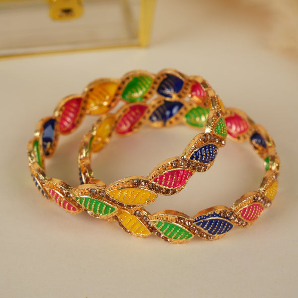 Gulabi Baag Meenakari Bangles