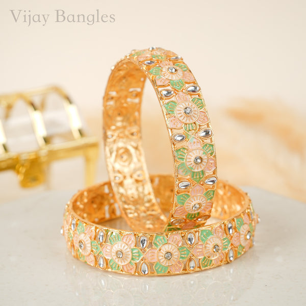 Vasantika Pastel Meena Bangles
