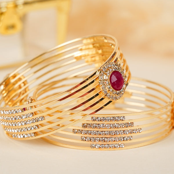Ruby Royale AD Metal Bangles