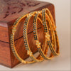 Aarohi Black Stone Gold Plated Bangle