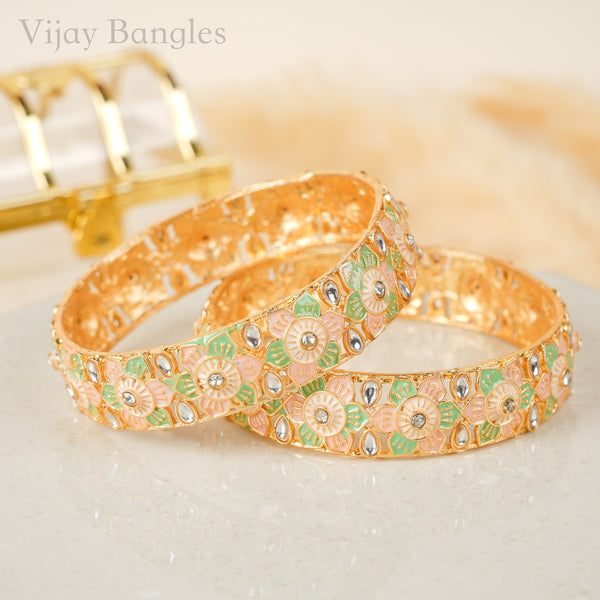 Vasantika Pastel Meena Bangles