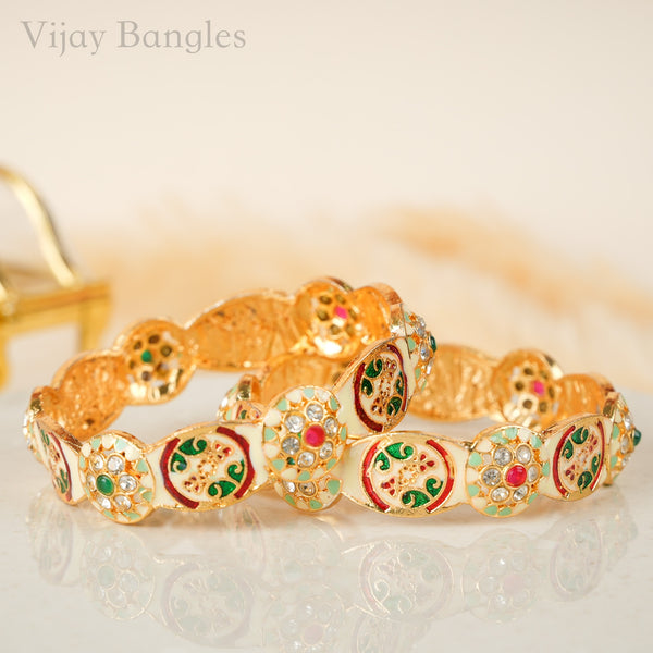 RangRiwaaz Meena Kundan Bangles