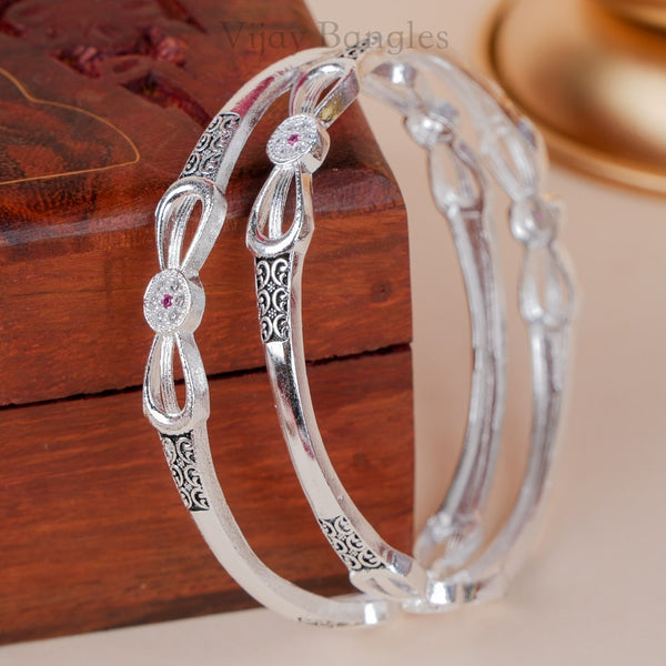 Saisha Silver Plated Bangles