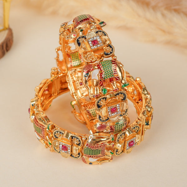 Shahi Elephant Copper Bangles